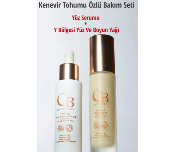 Kenevir Tohumu Özlü Bakım Seti Yüz Serumu + Y Bölgesi Yüz Ve Boyun Yağı