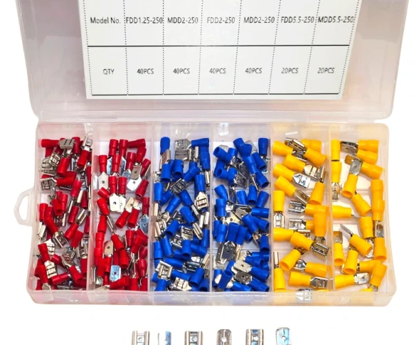 Kutulu Izoleli Faston Tip Dişi Erkek Kablo Ucu Seti 200 Parça